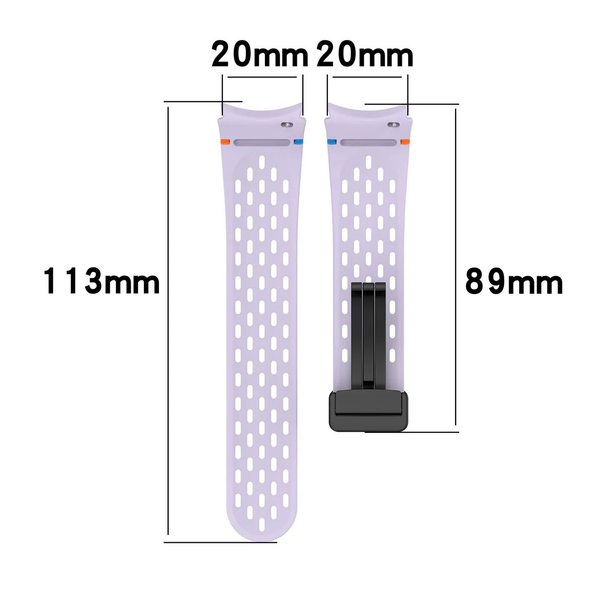 Magnetic Silicone Watch Band with Gapless Design