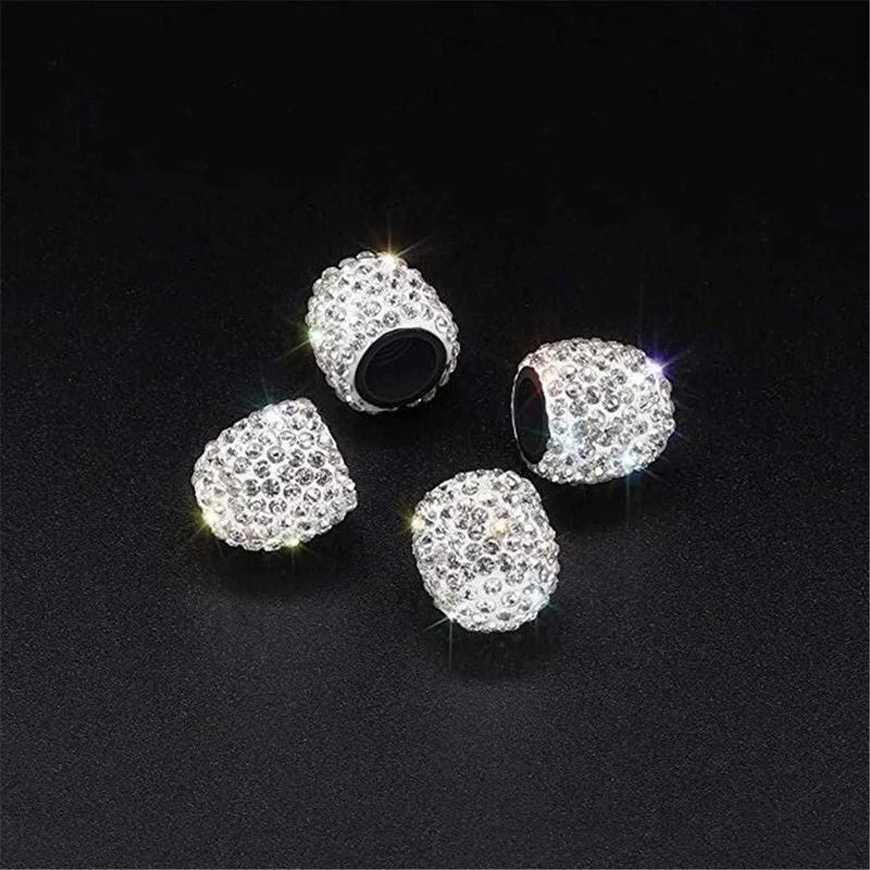 Diamond Encrusted Car Valve Cap Cover