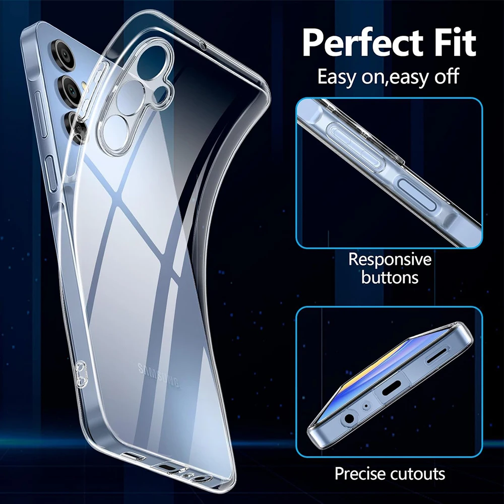 Ultra Thin Silicone Soft Clear Phone Case - Transparent Slim Design