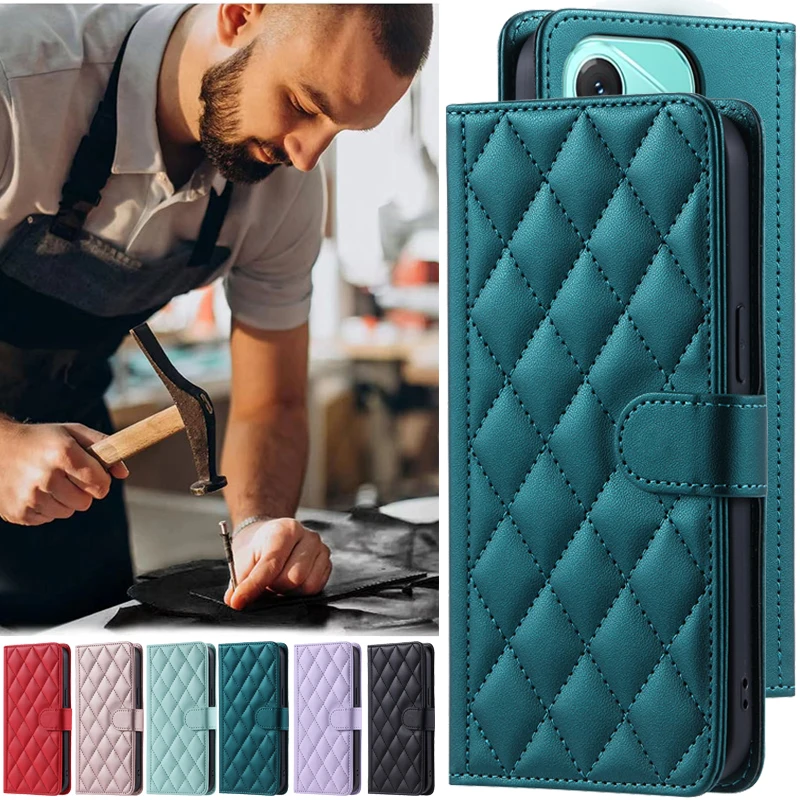 Magnetic Leather Flip Wallet Phone Case with Protective Cover