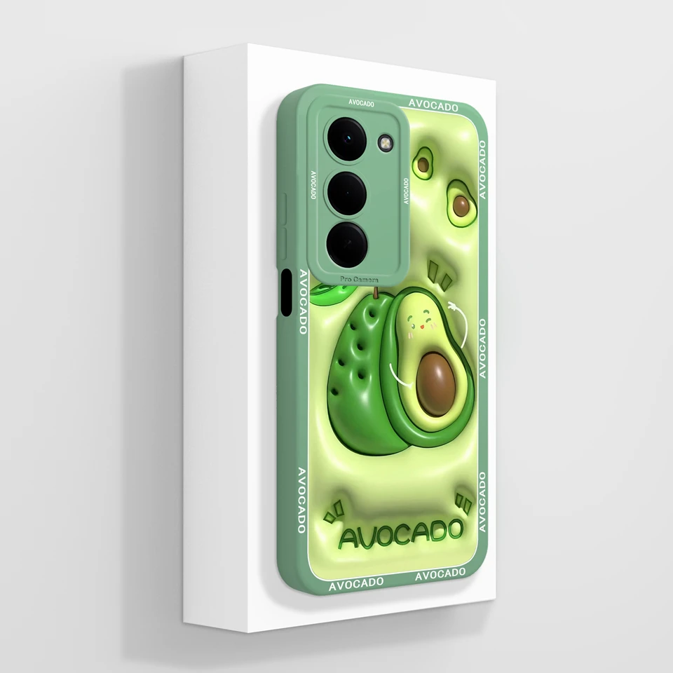 Adorable Girl Avocado Soft Back Cover - Trendy Fall Prevention Case