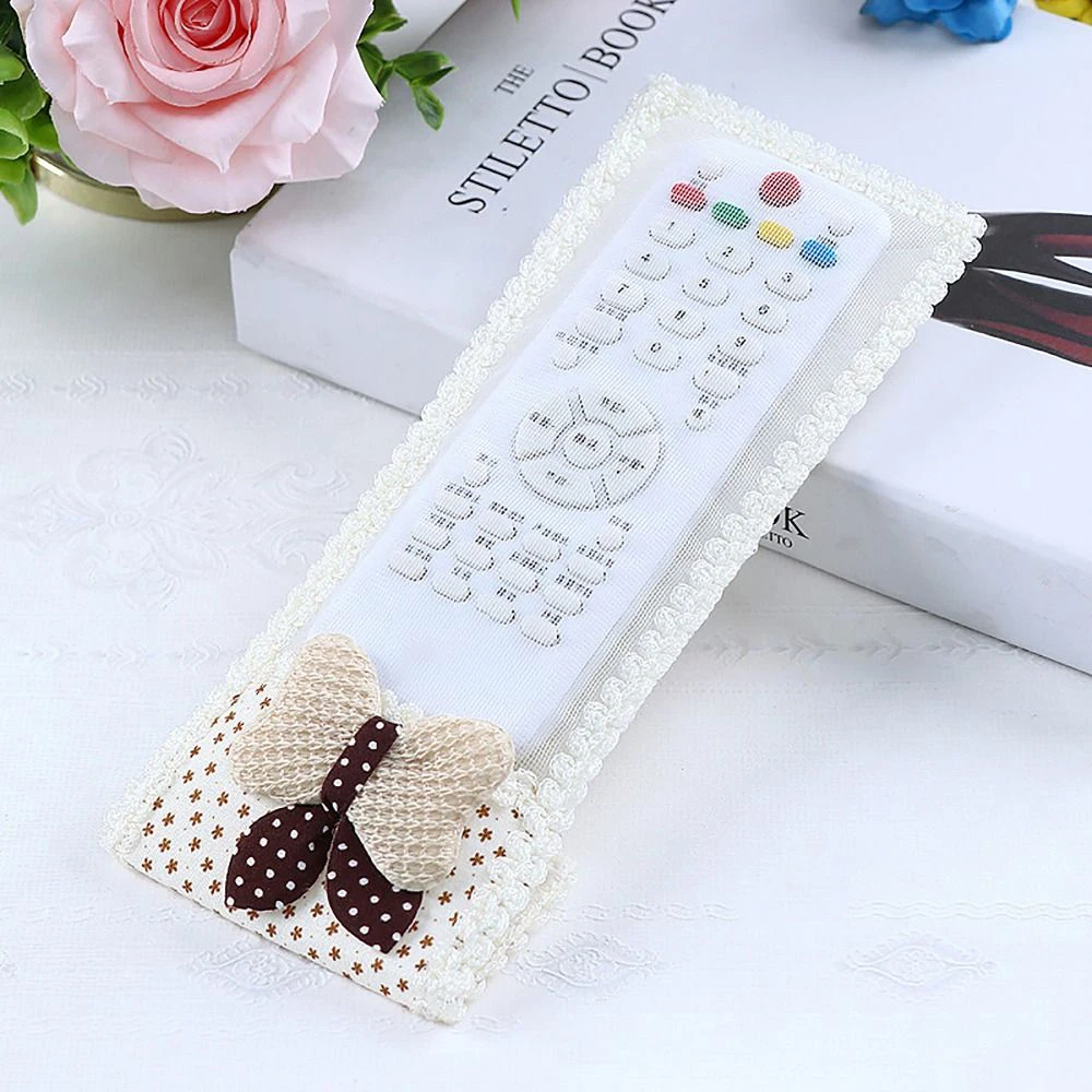 Charming Lace Remote Control Dust Cover with Bow Accent