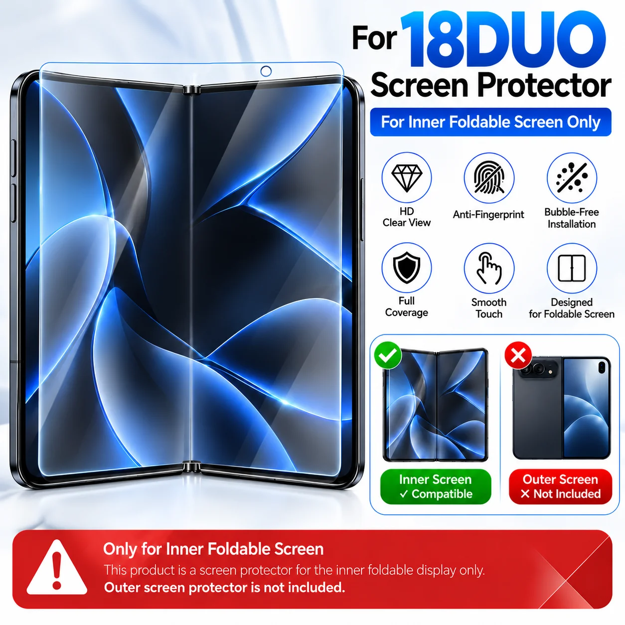 8-Pack Full Cover TPU Hydrogel Screen Protector Film