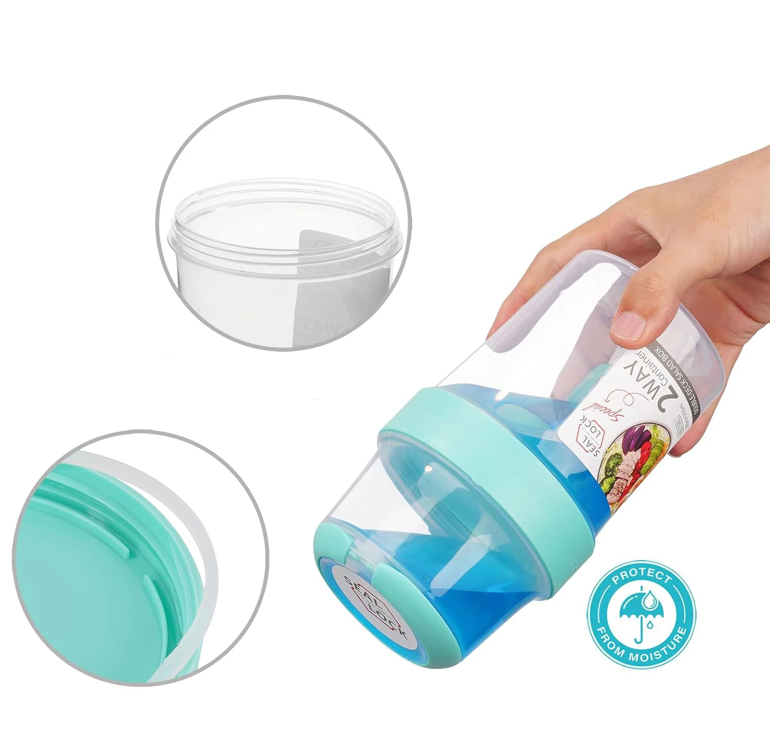 870ML Overnight Oats Jars with Spoon and Lid Milk Fruit Salad Food Storage Jars Portable Cereal Breakfast Cups Kitchen Supplies