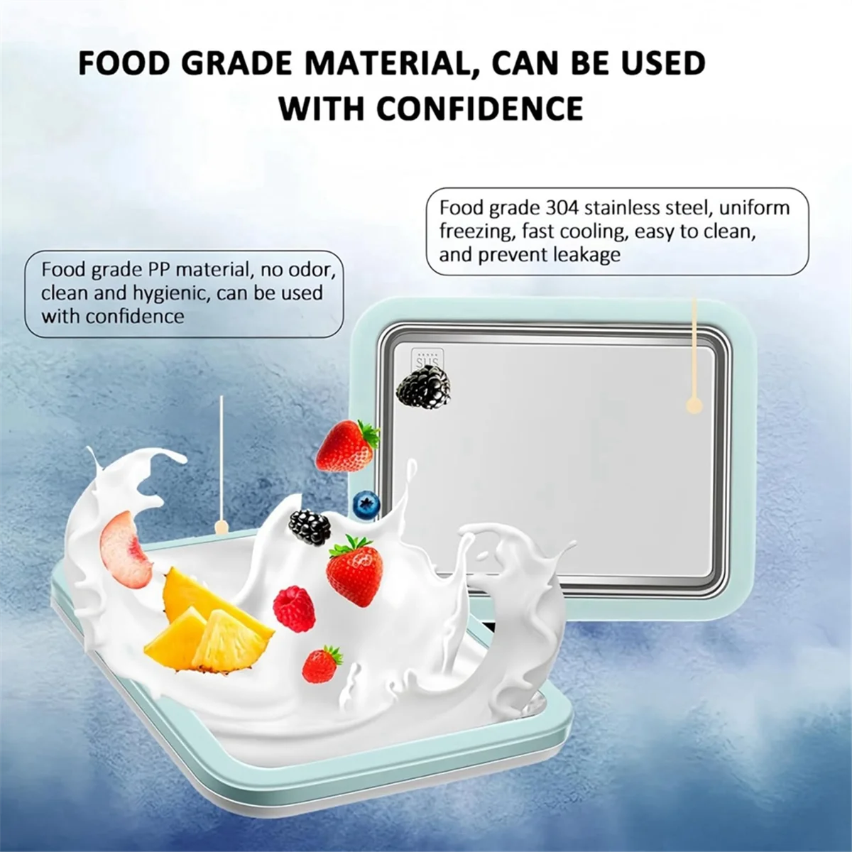 Instant Ice Cream Maker,Homemade DIY Ice Cream,Freeze Yogurt Rolls,Food Grade Stainless Steel Cream Roll Machine HOT