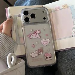 Pink Cartoon Unicorn Pentagram Girl Phone Case - Trendy Soft Back Cover - iPhone 15 Plus (A1)