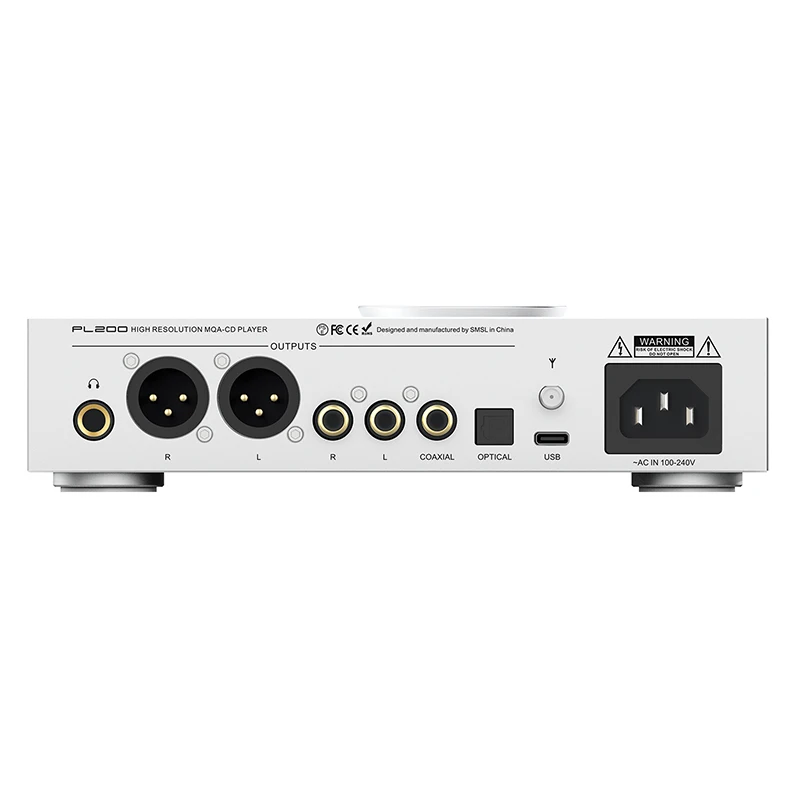 SMSL PL200 고해상도 클래스 CD 플레이어, 피아노 키 디자인, AK4499EX MQA-CD DSD512 블루투스 LDAC Aptx-HD, 리모컨 포함