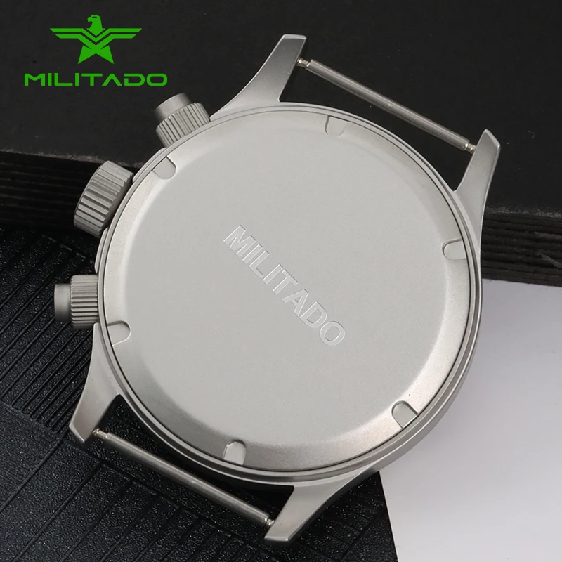 Militado Retro Military Chronograph Watch VK67 Quartz  39MM Dial 10ATM Waterproof Calendar Window Multifunction Style Wristwatch