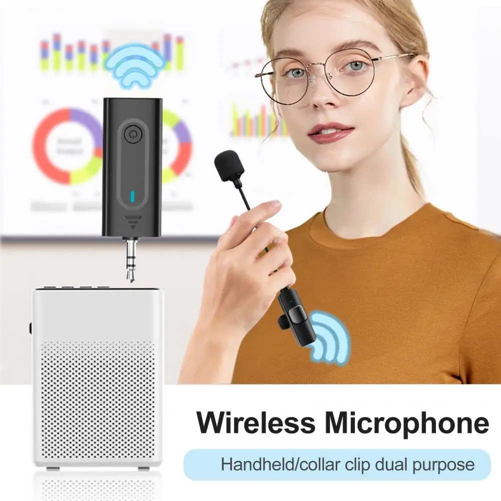 

All-round Sound Receiving Microphone Sweatproof Wireless Microphone with Noise Reduction Chip Long-lasting for Instructors
