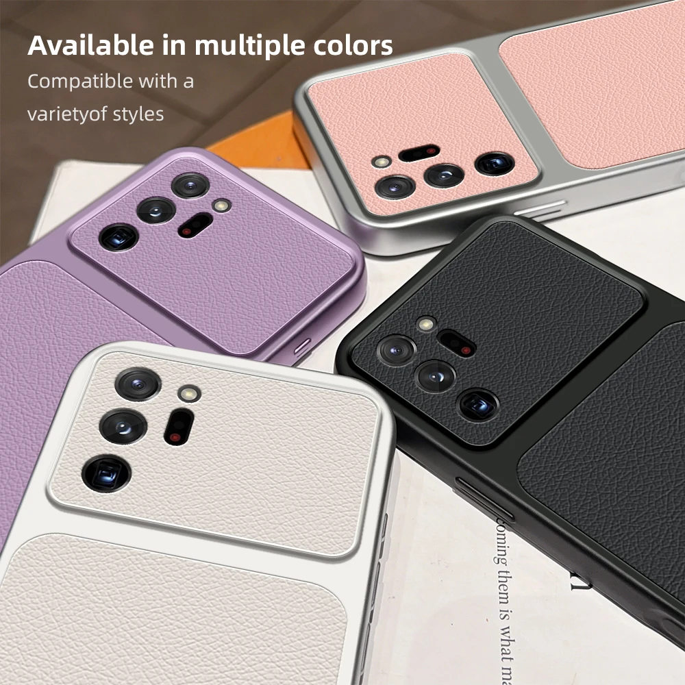 Luxury Leather Protective Case for Smartphones - Matte Finish Back Cover