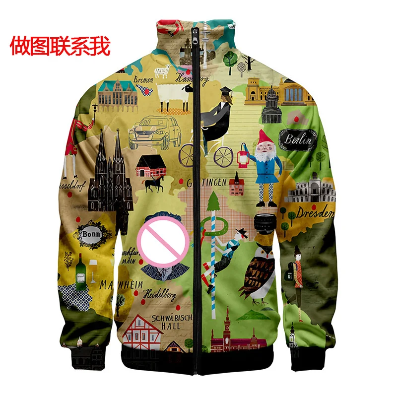 thumbnail image 1 of Nueva chaqueta con estampado 3D de Venice Beach, ropa de calle de moda para niños, chaquetas geniales, chaqueta hawaiana divertida para hombres, chaqueta de invierno, camisetas para mujeres, 1 of 4