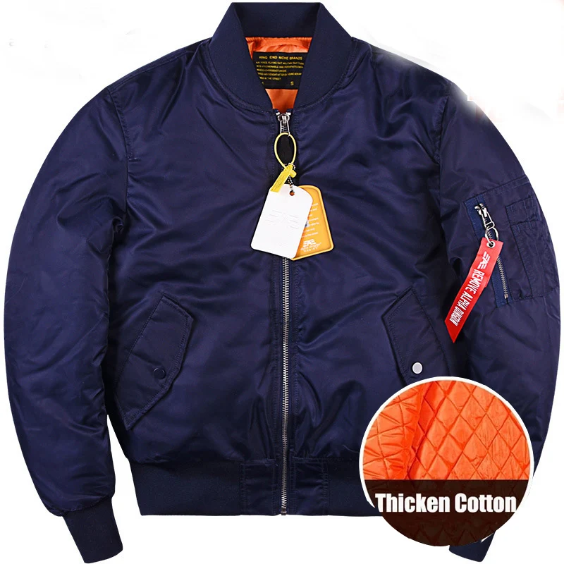 Winter Men's Bomber Jacket Thicken Warm Outerwear Outdoor Baseball Uniform Coat Large Size for Male 3