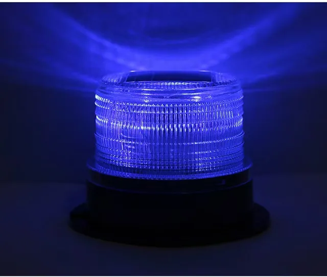 Luce Stroboscopica Solare A LED - Impermeabile IP54, Base Magnetica, Per Auto E Camion | Colore Ambia O Rosso - Foto 10