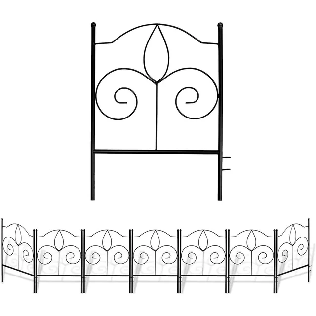 1Pc Európai Stílusú Vaskerítés Udvar Kültéri Kert Kerítés Virágkerti Zöldség Dekoráció Kerti Kovácsolt - Image 2