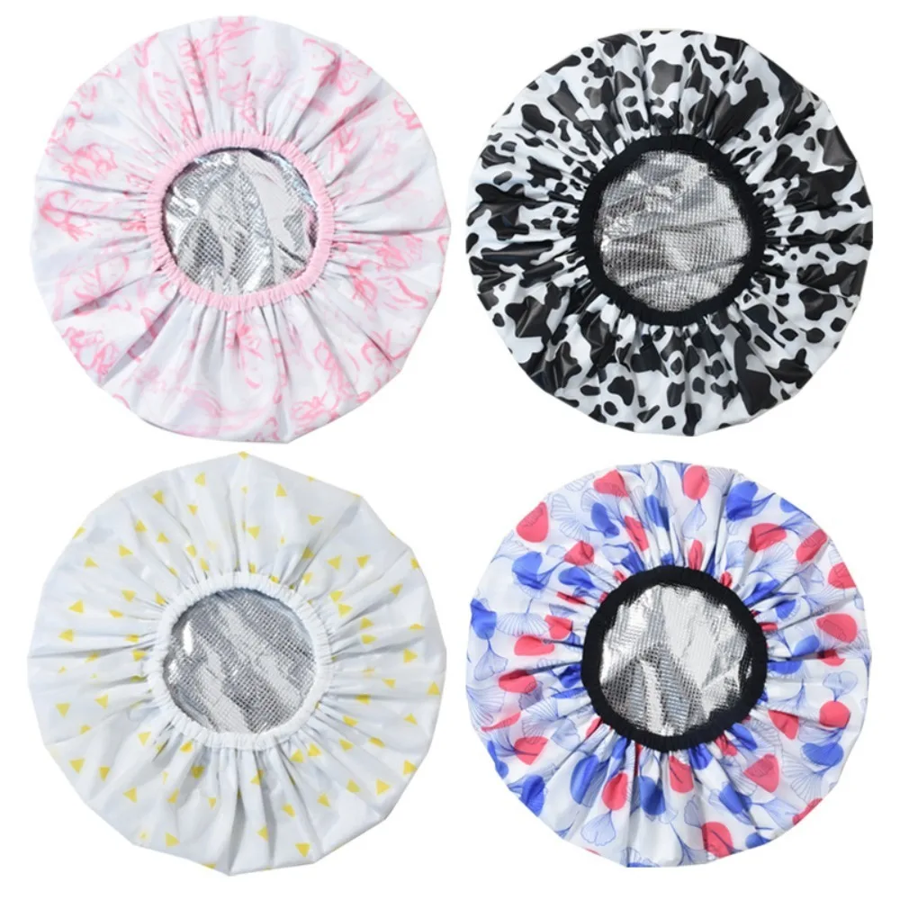 Thickened Self-heating Tin Foil Hat Thermostatic Bathing Cap Steam Hair Mask Cap Shower Cap Portable Smooth Hair Oil Baking Cap