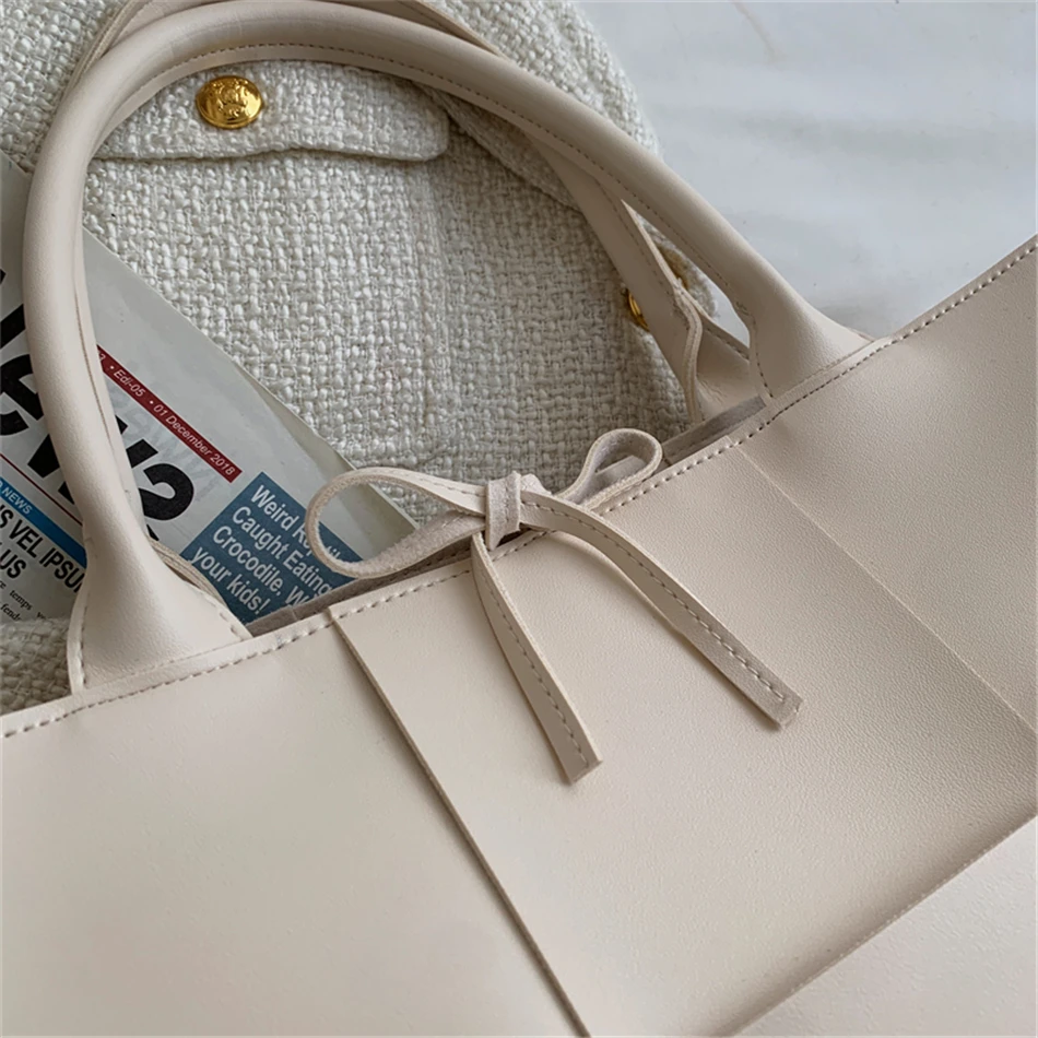 2 Set Weave Large Capacity Women's Tote Bags PU Leather Shoulder Bags for Women 2022 Fashion Lady Top-handle Bag Luxury Handbags