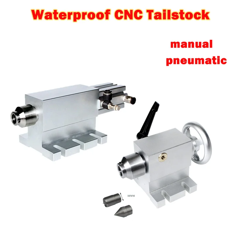 

CNC Tailstock Waterproof for Rotary Axis 4th CNC Router Engraver Milling Machine 65mm Center Height 35/50mm Telescopic Stroke