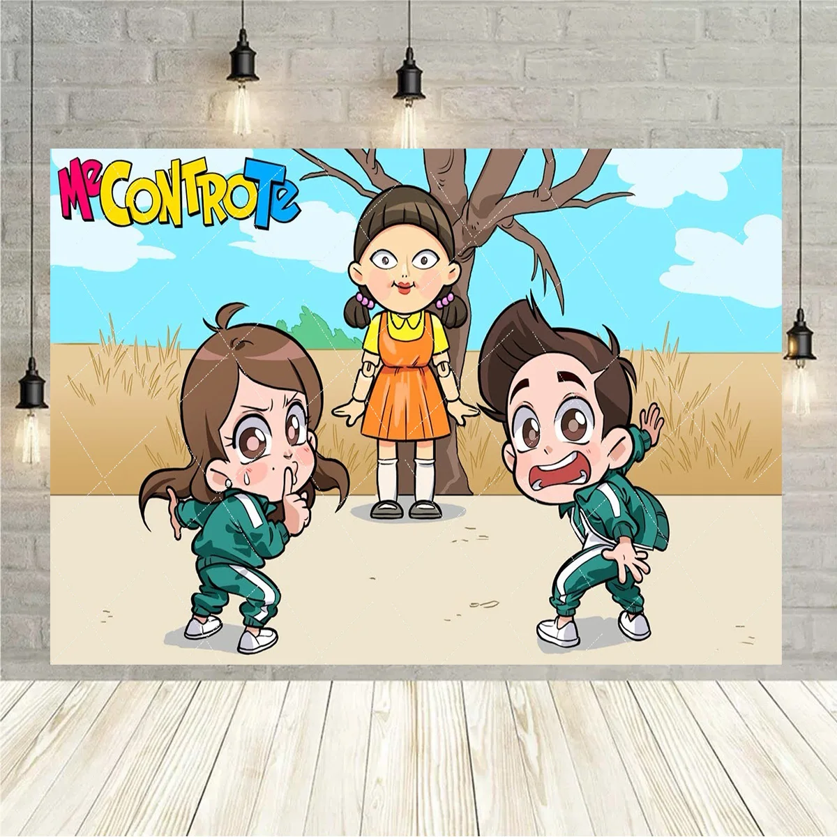 Cartoon MICH CONTRO TE Thema Kinder Geburtstag Party Hintergrund Me Contro te Party Decor Baby Taufe Party Supplies Baner Kinder Gifr – Detail 8