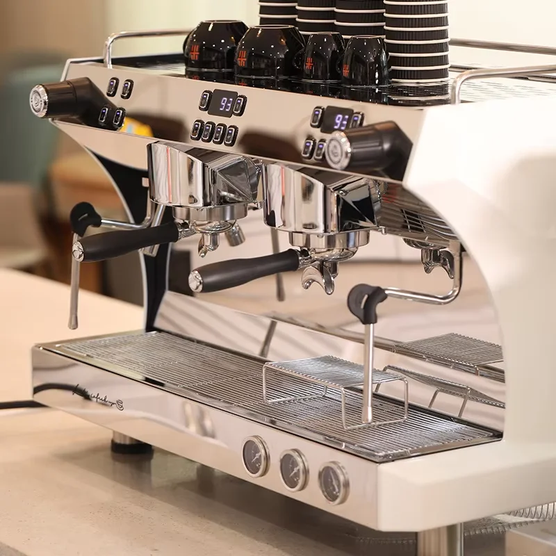 Commercial Coffee Maker CRM3120C Dual Head Coffee Machine, Independent Multi Boiler System, Adjustable Extraction Temperature 6