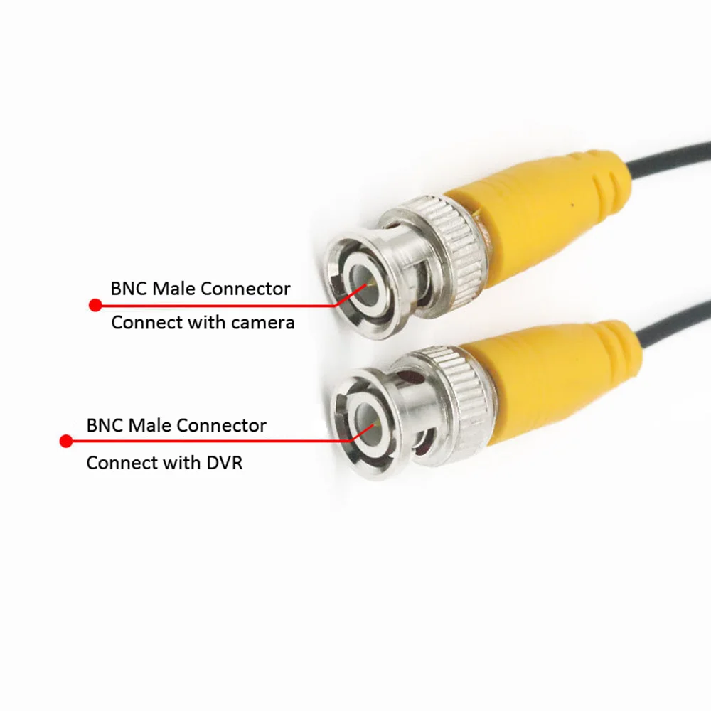 1 Piece Extension BNC Cable DC Coaxial Connector Security CCTV BNC Cable 5M/10M/20M AHD Camera Cable 3