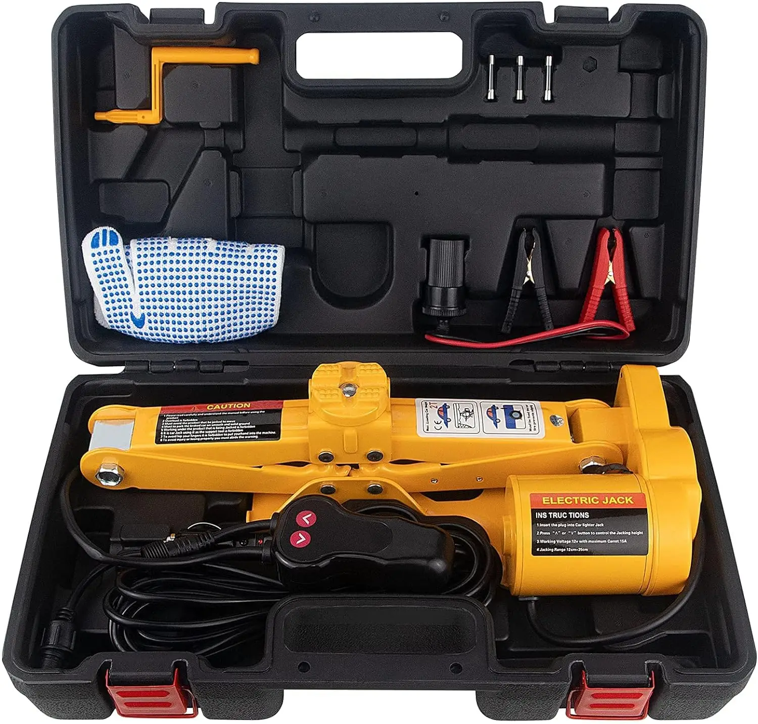 Jack Per Auto Elettrica Set Di Martinetti Automatici A Forbice Da 2/3 Tonnellate 12V Per Sedans Suv Con Scatola Di Immagazzinaggio Per Cambi Di Pneuma