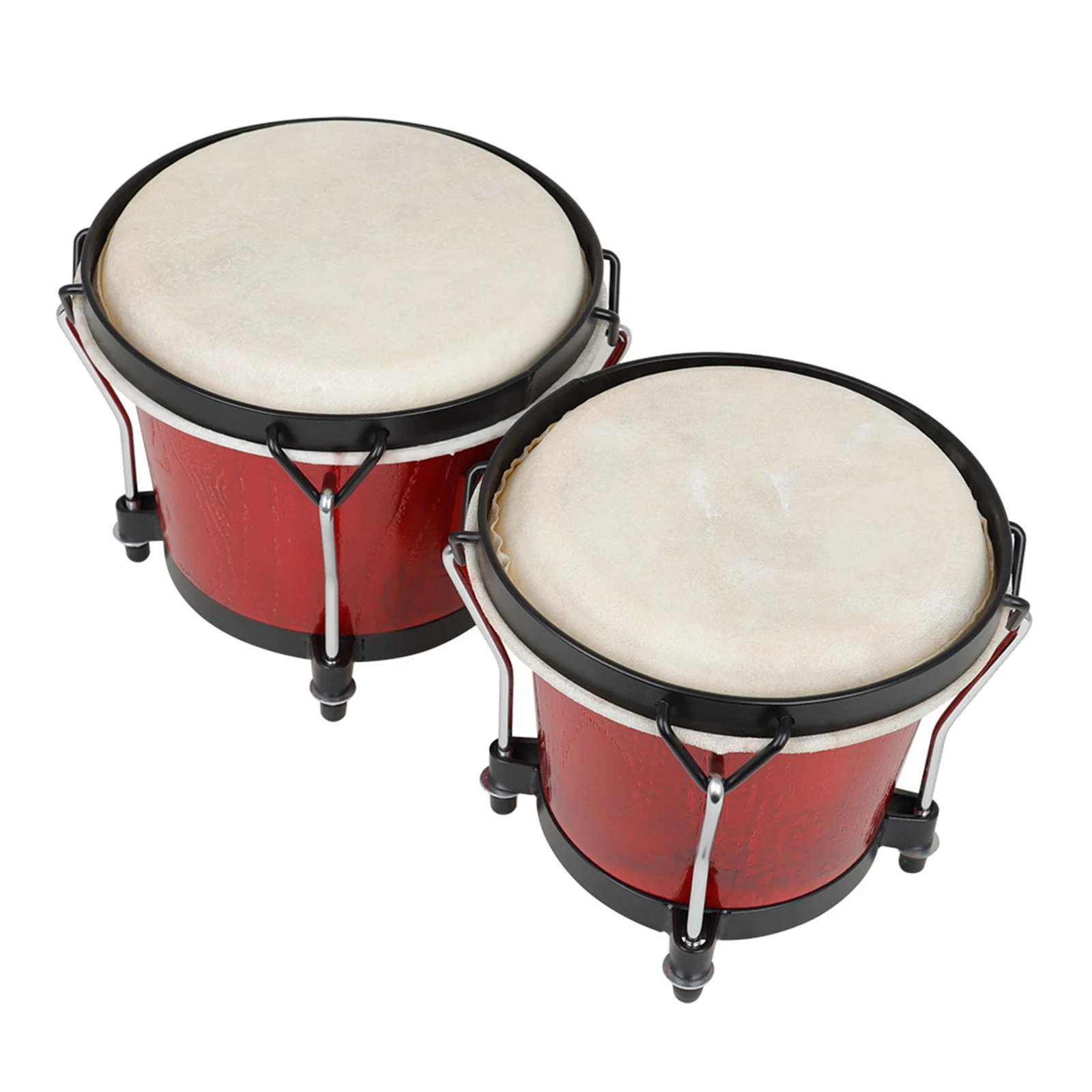 6'' 7'' Djembe Bongo Drum Percussion Bongo Drum Solid Wood Clear Sound Starter Drummer Lovers Musical Rhythm Toys Kids Gifts