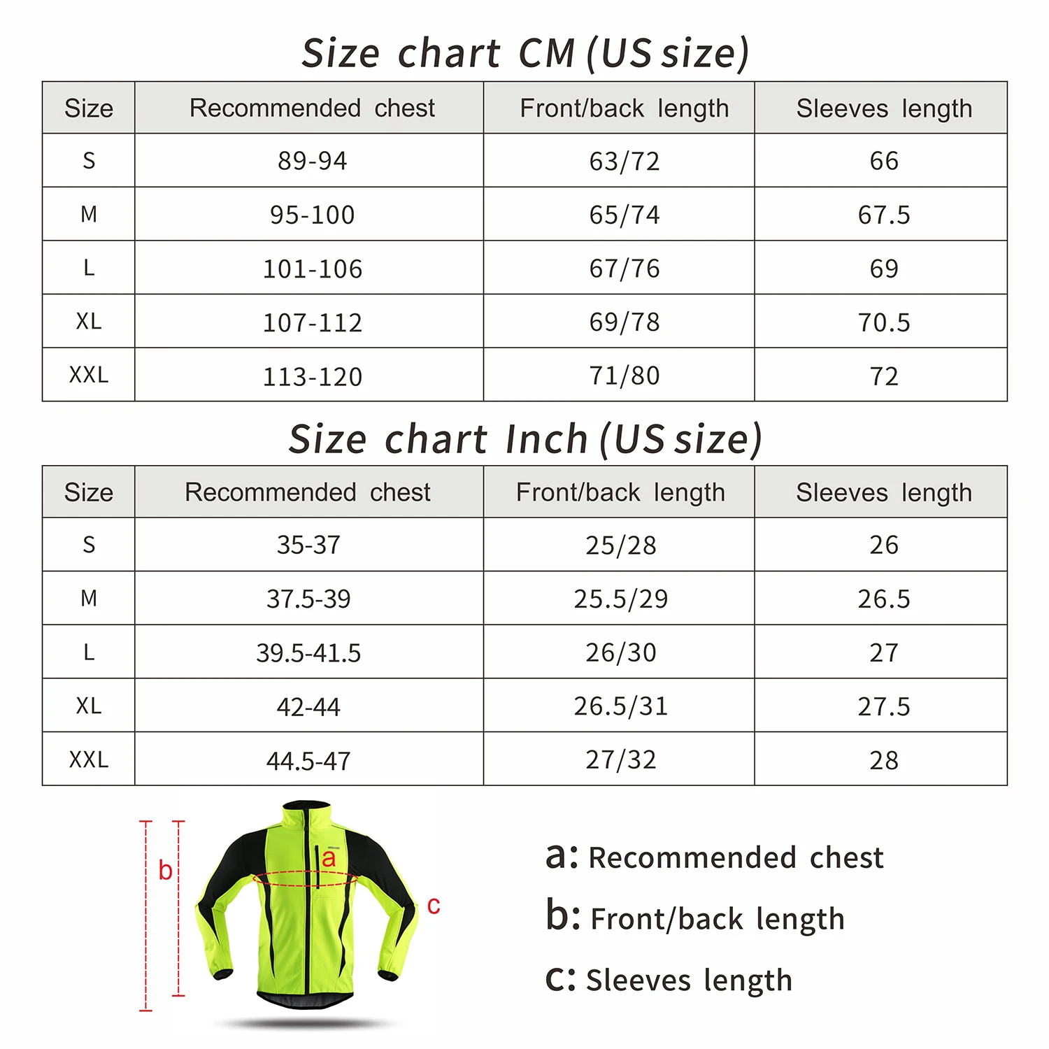 ARSUXEO Men's Windproof Waterproof Fleece Cycling Jacket