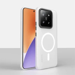 Luxury Matte Shockproof Magnetic Wireless Charging Translucent Phone Case for Xiaomi Mi14Ultra (QSCX Clear)