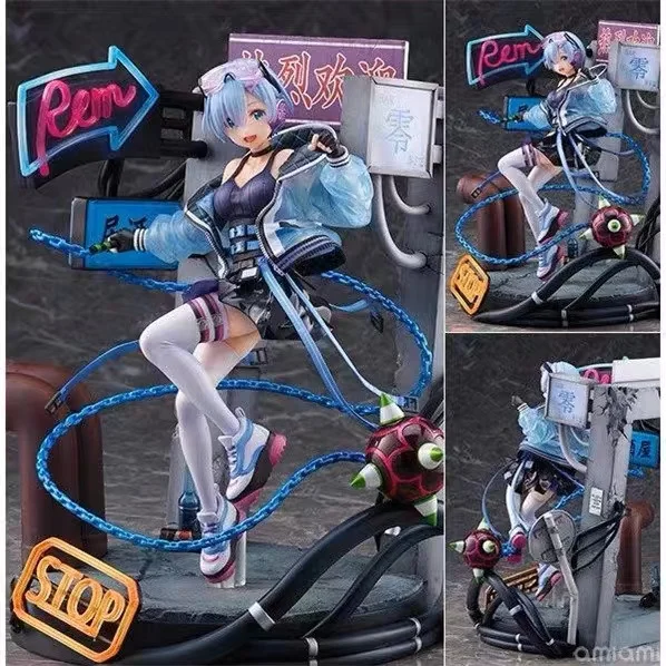 

eStream SSF100% Original:Re:Zero REM Neon City Ver.27CM PVC Action Figure Anime Figure Model Toys Figure Collection Doll Gift