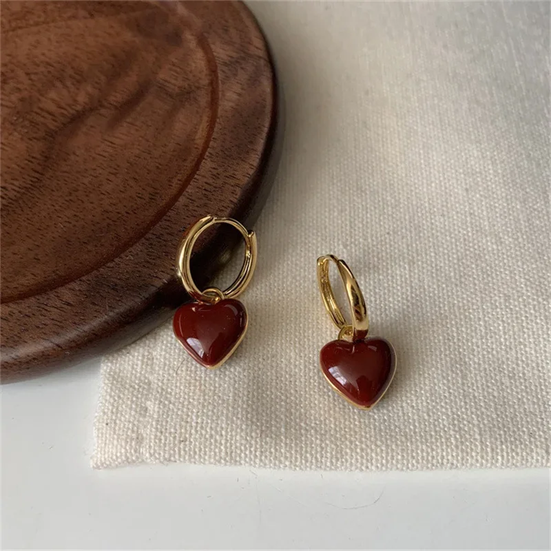 Acquista Pinkdudu Moda Caramella Colore Amore Orecchini a lobo Carino romantico strass Cuore 4 colori Orecchino per gioielli da donna PD1375 in Italia a partire da 1.02