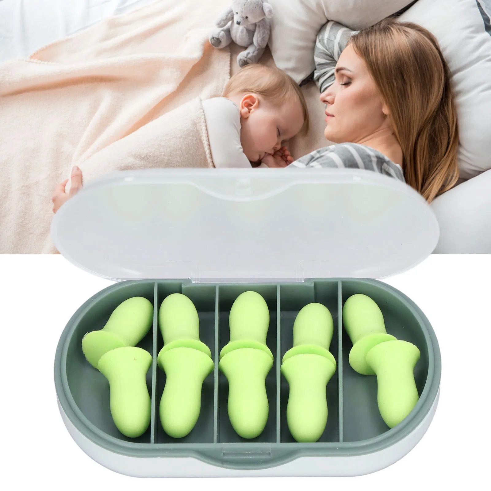 

Sleeping Ear Plugs Soft Comfortable Sponge Excellent Sound Insulation High Elasticity Swimming Ear Plugs Ear Plugs