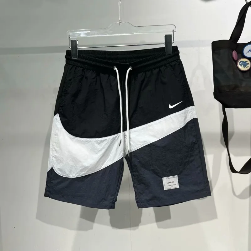 Nike Black Navy Fashion Cool Breathable Men Spring Summer Quick Drying Casual Short Pants Exercise Shorts Male Streetwear