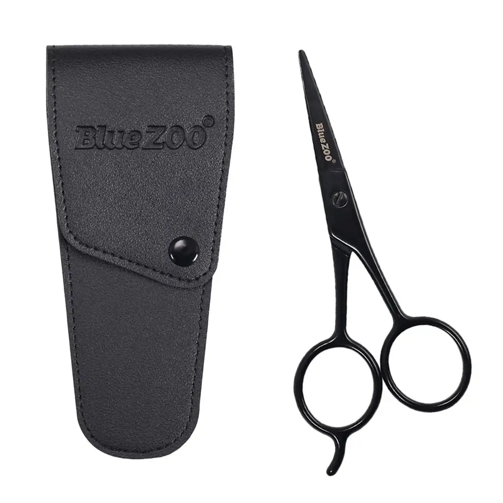 Stainless Steel Barber Beard Beauty Mustache Eyebrow Nose Trimming Scissor Clippers Grooming Styling Tool 4