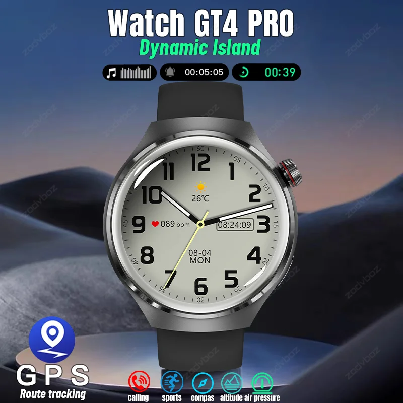 

2023 New NFC Smart Watch Men HD Voice Calling Compass GPS Tracker Waterproof Smartwatch For Xiaomi Huawei Sport Watches GT4 Pro