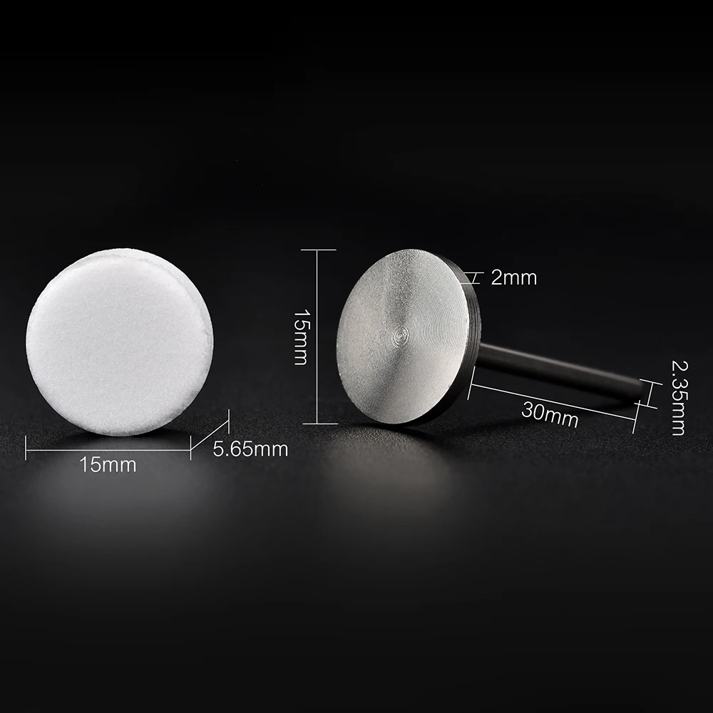 KADS 15mm Nail Polishing Wheel ing Pad Stainless Steel Disc Nail Drill Bit Tool Used with Electric Drill Machine