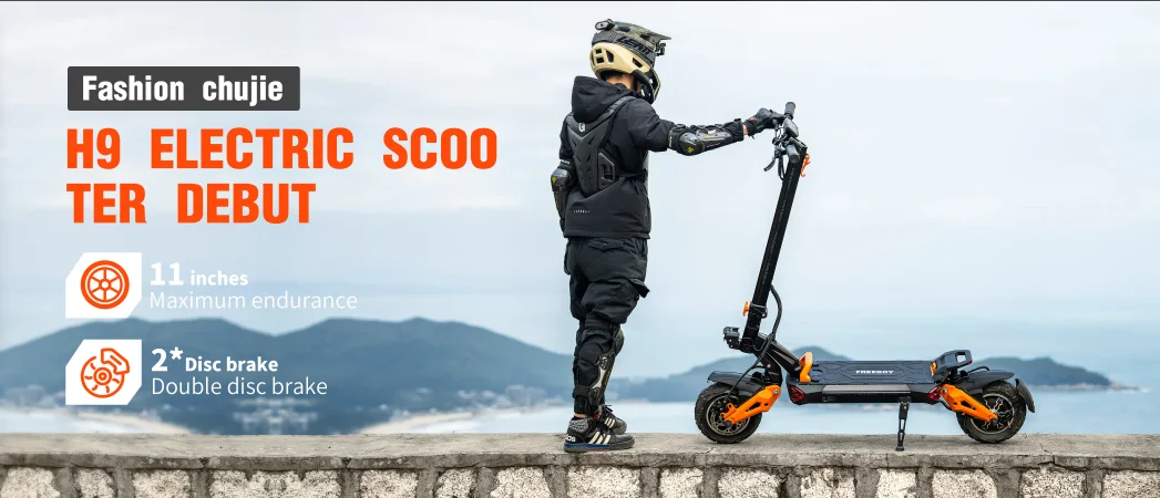 11 inch off-road electric scooter 6000W60V30AH lithium battery intelligent folding mini electric scooter in stock in Europe