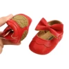 Baby Girls Flat Shoes, First Walker BowKnot Solid Soft Sole Shoes Newborn Girls Princess Shoes 4