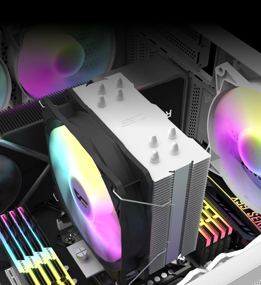 Darkflash Z4 Rgb 4 Heat Pipes Tower CPU Cooler 5V 3 Pin 4 Pin PWM Heatsink Air Cooler for Intel LGA 115X 1200 1700 AM4 AM5 24 S73d24deef245496daf9ff865b265b15dv