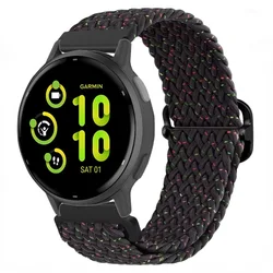 Nylon Braided Solo Loop Strap - 20mm/22mm Sports Bracelet Wristband - Strap width 22mm (Star black)