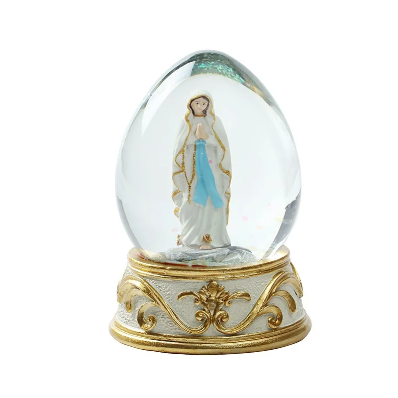 

Resin Crafts Acrylic Crystal Ball Our Lady Pray Christmas Glass Ball Home Car Decoration Easter Eggs