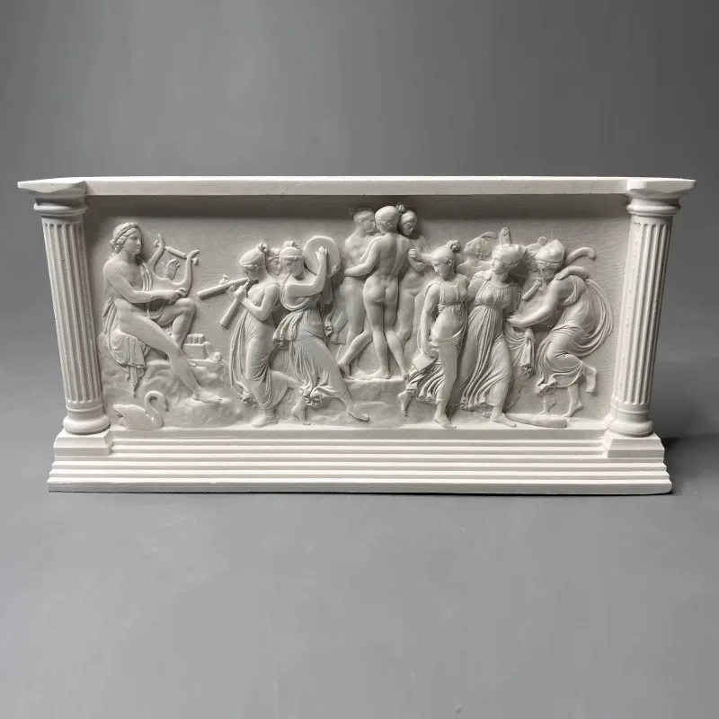 Dancing Muse Stereoscopic Printmaking Figures Relief Plaster Statue Desk Decoration Characters Sculpture Room Aesthetic Decor