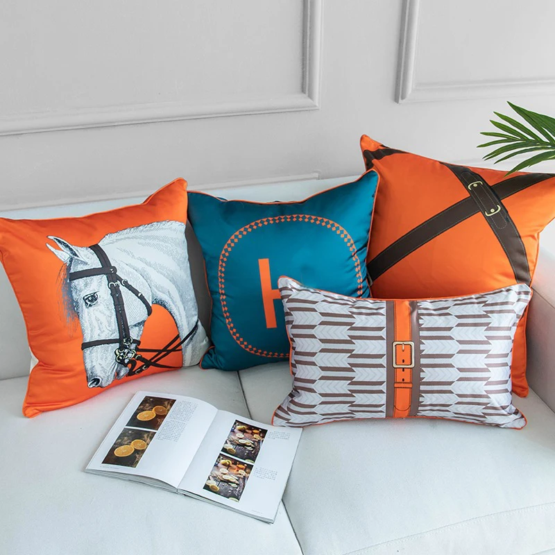 Brand New Modern Fashion Horse Style Home Cushion Cover Pillowcase Without Core Bed Sets for Living Room Bedroom 45cm
