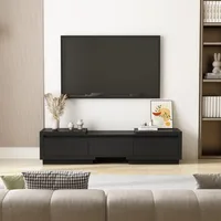 Deformable TV Console with 3 Drawers,Modern Extendable TV Stand in Stretch of65"-106'Wide,Wood Media Gaming Entertainment Center 2