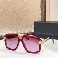 MOD.678 Big Square Acetate and Alloy Sunglasses for Men and Women Punk Trendy Fashion UV400 High Quality  Eyeglasses with Case
