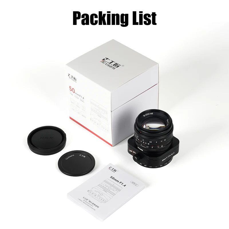 7artisans 50mm F1.4 틸트-시프트 카메라 렌즈 APS-C 수동 초점 렌즈 ( E, 후지필름 XF, M/43 마운트 카메라용)