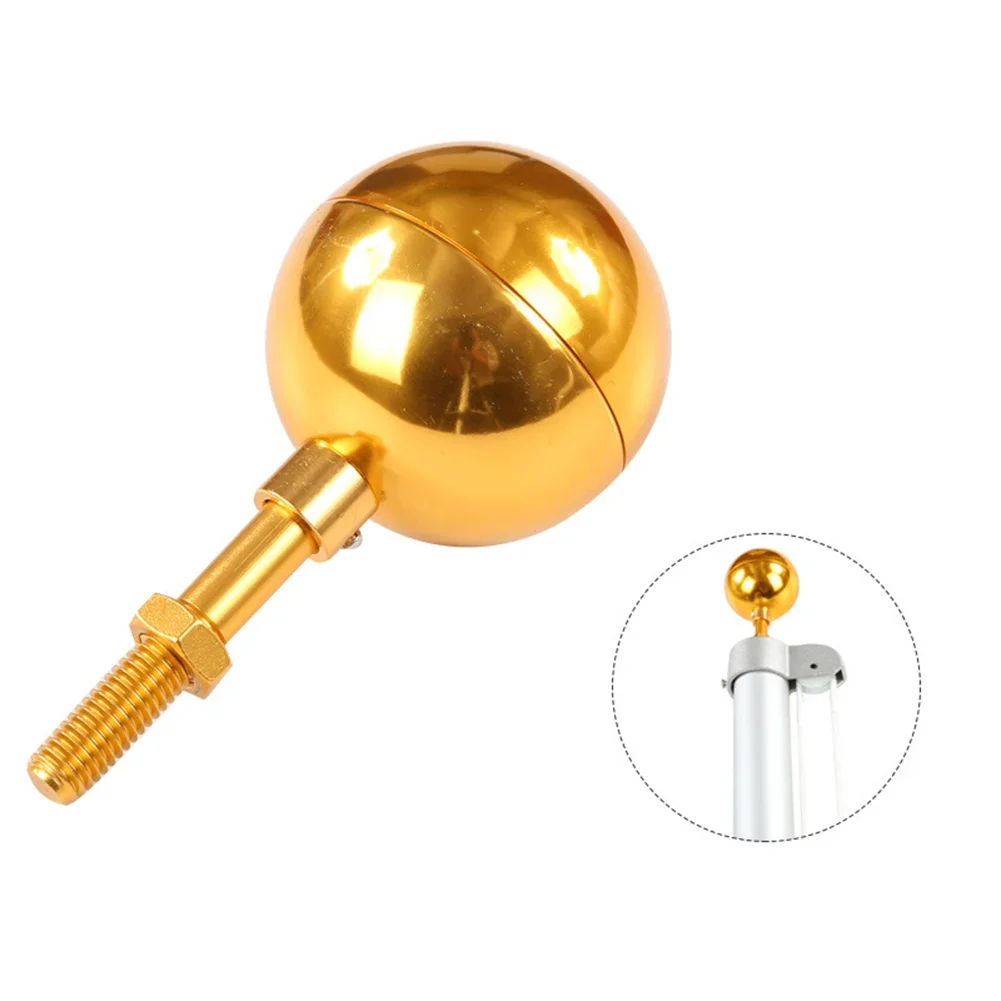Gold Anodized Aluminum Inch Gold Anodized Aluminum Outdoor Flagpole Ball Topper Ornament