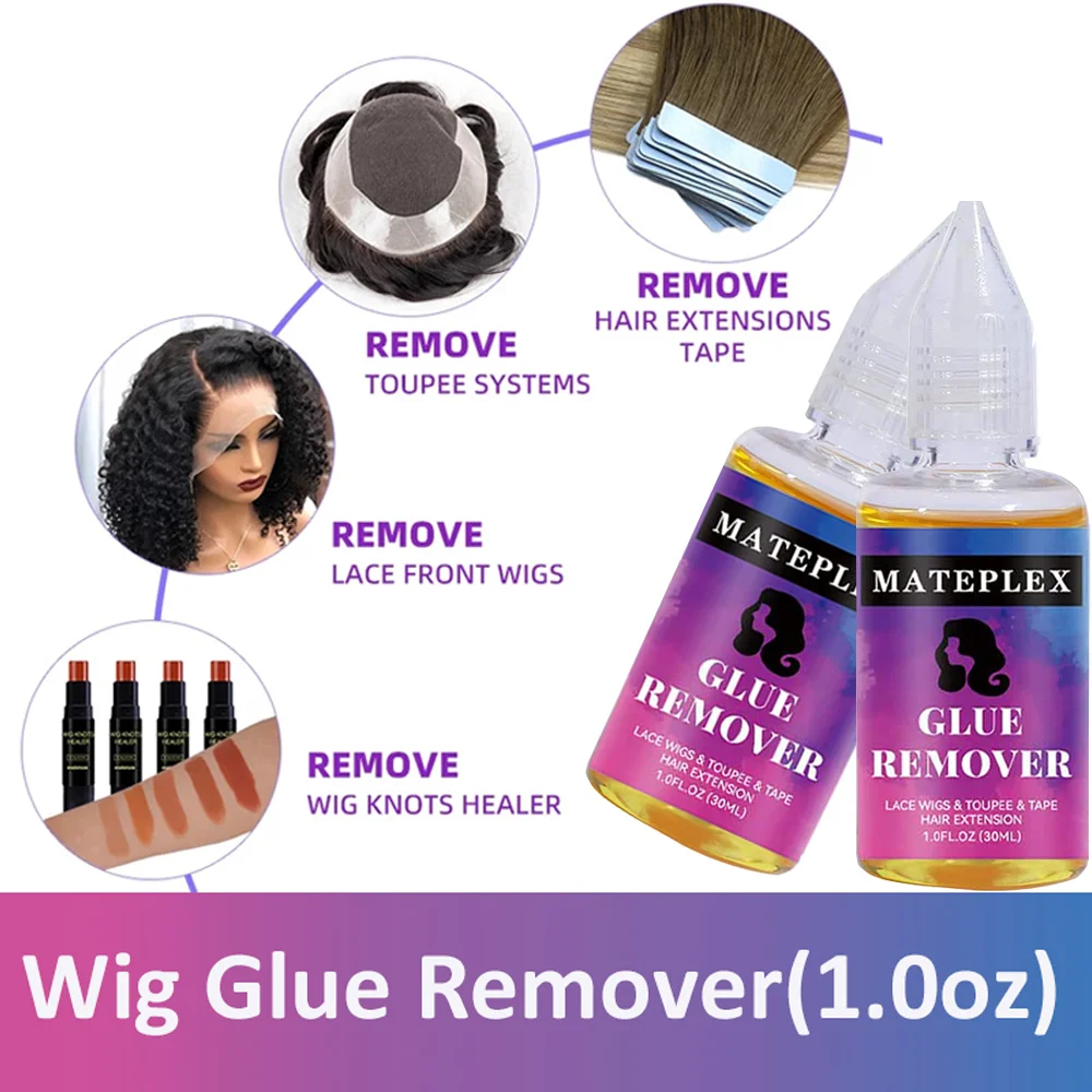 Wig Glue Lace Wig Glue Wig Install Kit 4PCS/Lot Wig Glue for Lace Waterproof Lace Glue Adhesive Strong Hold Hair Edge Control Melt Band Hair Brush Wig Installation Kit