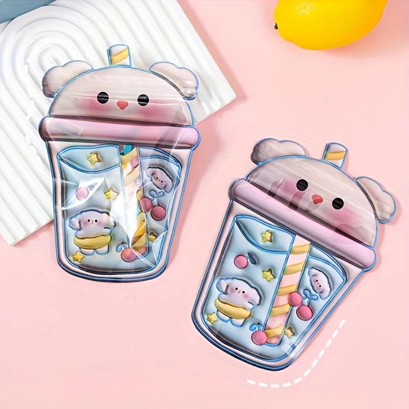 10/40 Stück selbstverschließende Beutel mit Cartoon-Fantasie-Tier-Milchtee-Muster, niedliche bärenförmige Geschenktüten, Geburtstagsparty, Süßigkeiten, Kekse, Tasche – Detail 8