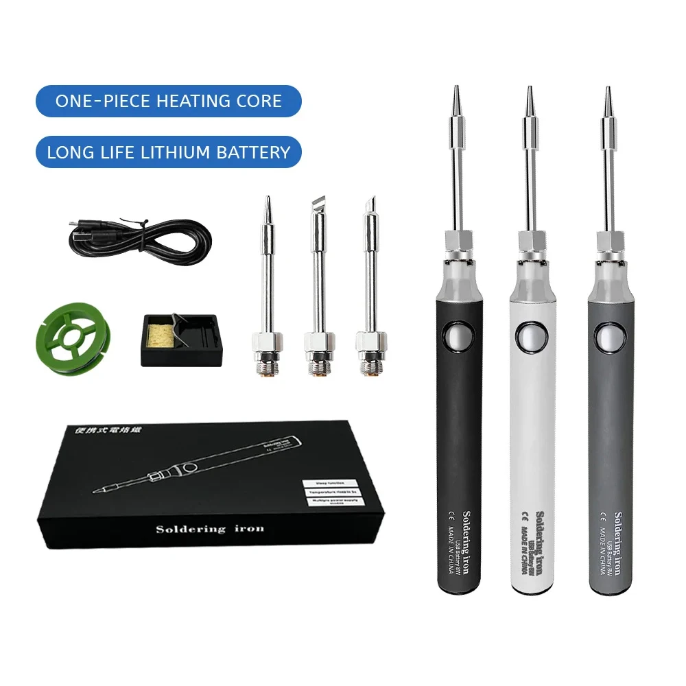 Soldering iron cordless electric 5V 8W fast charging lithium battery portable