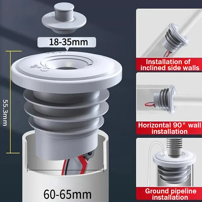 Floor Drain Deodorant Sewer Seal Ring Silicone Bathroom Sewer Seal Ring Kitchen Sink Sewer Pipe Plug Washing Machine Anti-odor Leakage Floor Drain Seal Connector Plug